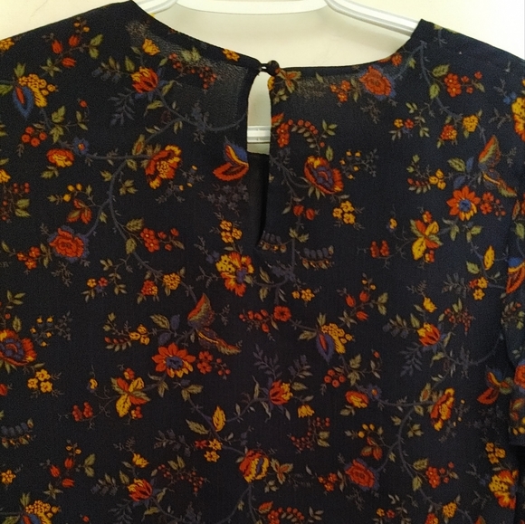 Madewell ruffle sleeve top in climbing vine size extra small - Picture 5 of 7